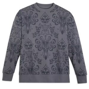 NWT Disney Parks Haunted Mansion Wallpaper Crewneck Sweatshirt